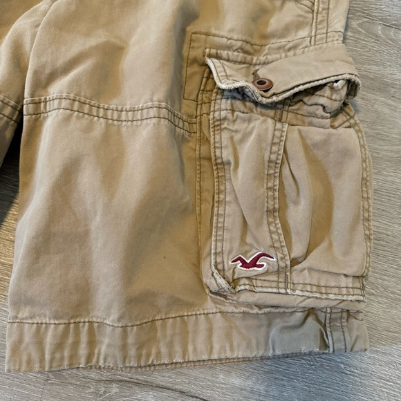 Men’s Vintage Y2K Hollister Cargo Shorts Outdoor Gorpcore Hike Baggy Khaki Sz 32 - Picture 4 of 12